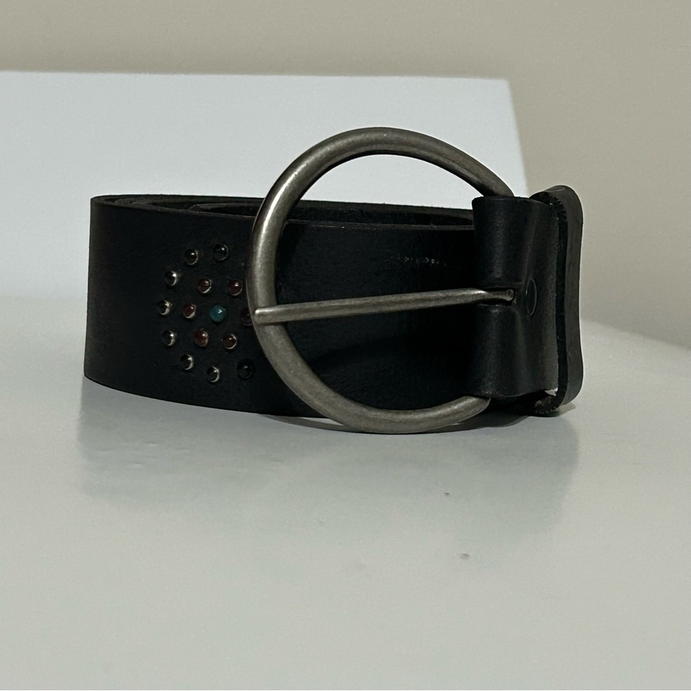 Roper Top Grain Leather Studded Belt